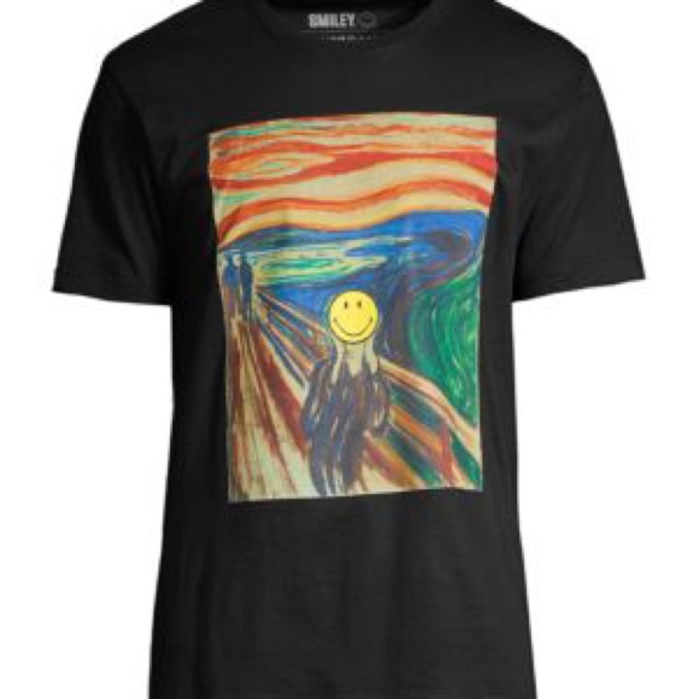 🔥SCREAM SMILY GRAPHIC T-SHIRT (BLACK)NWT🔥
